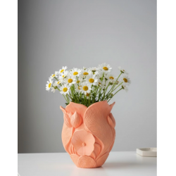 Mey İthalat® TURUNCU ÇİÇEK VAZO