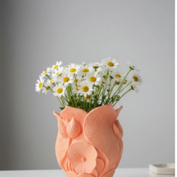 Mey İthalat® TURUNCU ÇİÇEK VAZO