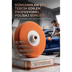 Mey İthalat® Turuncu Polisaj Süngeri 150mm - Orta Sert Çizik Alıcı Pasta Pedi 723112