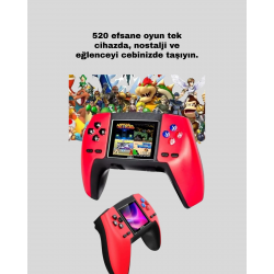 Mey İthalat® TV Bağlantılı 520 Oyunlu P5 Retro GamePad Konsol