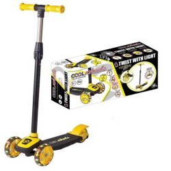Mey İthalat®  Twist Led Işıklı 3 Tekerlekli Scooter Sarı