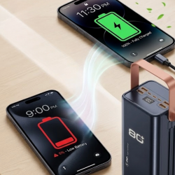 Mey İthalat® Ultra Güçlü Powerbank 80000 mAh Çoklu Cihaz Şarj Destekli LED Ekranlı Taşınabilir Batarya
