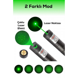 Mey İthalat® ULTRA güçlü Yeşil Şarjlı Lazer Pil Anahtar - Uzun Menzilli, Güçlü Ve Çoklu Işık Efektli Er