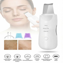 Mey İthalat® ULTRASONIC SİYAH NOKTA  AKNE SPATULA ŞARJLI CİLT TEMİZLEYİCİ