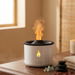 Mey İthalat® Ultrasonik Uçucu Yağ Difüzörü Alev Görünümlü Ortam Nemlendirici