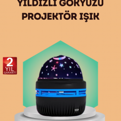 Mey İthalat® USB Galaxy Projektör Lamba – Romantik Atmosfer, Çocuk Odası, Parti ve Düğün Işığı