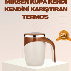 Mey İthalat® USB Şarjlı Manyetik Karıştırıcı Kupa – Otomatik Kahve Karıştırma Bardağı