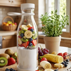 Mey İthalat® USB Şarjlı Mini Blender Taşınabilir Smoothie Yapıcı 380 ml Pratik Kullanım