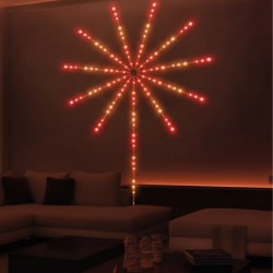 Mey İthalat® Uygulama Destekli RGB LED Havai Fişek Duvar Aydınlatması