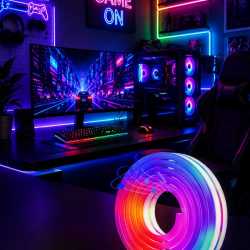 Mey İthalat® Uygulama Kontrollü RGB Neon Led Şerit Işık 16 Milyon Renk Destekli