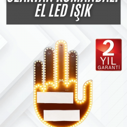 Mey İthalat® Uzaktan Kumandalı El Orta Parmak Led Araç Camına Özel