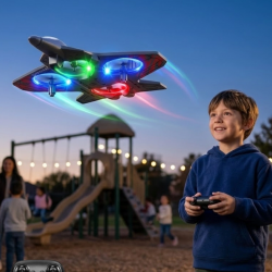 Mey İthalat® Uzaktan Kumandalı LED Işıklı Drone Uçak 360 Derece Dönüş Özellikli Oyuncak Drone