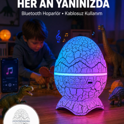 Mey İthalat® Uzaktan Kumandalı, USB Girişli, Döner Projektör Lamba Yeni Nesil
