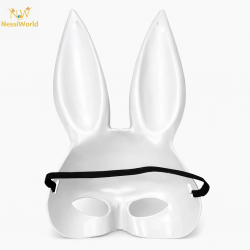 Mey İthalat® Uzun Kulaklı Beyaz Lüks Tavşan Maskesi
