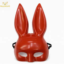 Mey İthalat® Uzun Kulaklı Kırmızı Lüks Tavşan Maskesi