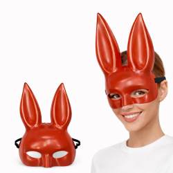 Mey İthalat® Uzun Kulaklı Kırmızı Lüks Tavşan Maskesi