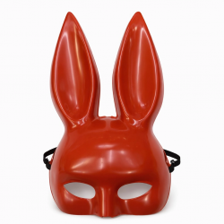 Mey İthalat® Uzun Kulaklı Kırmızı Lüks Tavşan Maskesi
