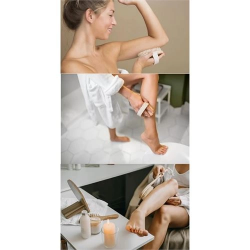 Mey İthalat® Uzun Saplı Doğal At Kılı Selülit Karşıtı Vücut Fırçası Peeling Masaj Aleti Selülit Fırçası 723198