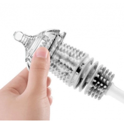 Mey İthalat® Uzun Saplı Silikon Biberon ve Kavanoz Yıkama Fırçası