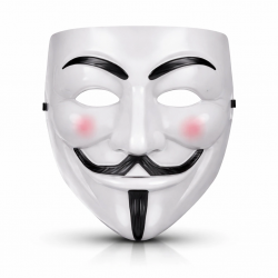 Mey İthalat® V Mask Premium Vendetta Beyaz Maske (Guy Fawkes Stil)