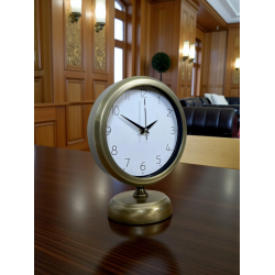 Mey İthalat® Vintage 25 x 20 Cm Sade Metal Masa Saati