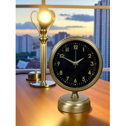 Mey İthalat® Vintage Craft 25 x 20 Eskitme Metal Masa Saati