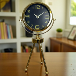 Mey İthalat® Vintage Prestige Üç Ayaklı Metal Masa Saati