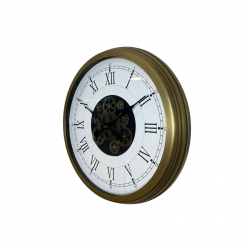 Mey İthalat® Vintage Roma Rakamlı 60 Cm Çarklı Duvar Saati