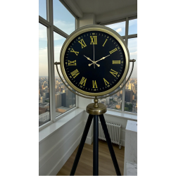 Mey İthalat® Vintage Roma Rakamlı Modern Tripod Ayaklı Saat