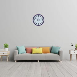Mey İthalat® Violet Mor 36 Cm Standart Duvar Saati