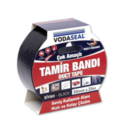 Mey İthalat® Vodaseal Duct Tape Tamir Bandı 50 mm 25 Metre Siyah