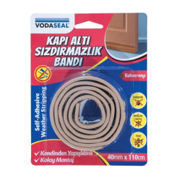 Mey İthalat® Vodaseal Kapı Altı Sızdırmazlık Bandı 40 mm 110 cm Kahverengi