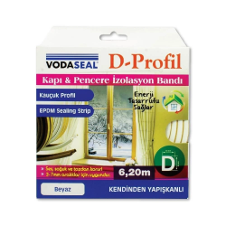 Mey İthalat® Vodaseal Kapı ve Pencere İzolasyon Bandı Beyaz 6,20 Metre