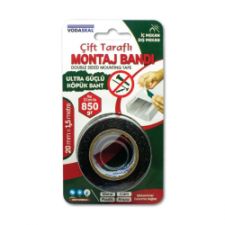 Mey İthalat® Vodaseal Ultra Güçlü Çift Taraflı Köpük Bant 20 mm x 1,5 Metre