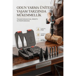 Mey İthalat® Weber Serisi: 6 Parçalı Profesyonel Çelik Odun Yarma Ahşap Ayırma ve Matkap Ucu Seti 722982