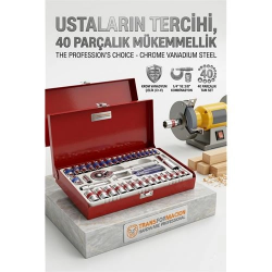 Mey İthalat® W.GERMANY 40 Parça Lokma Seti 1/4-3/8 | Cr-V, Metal Çantalı Cırcır 723066