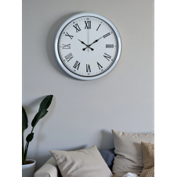 Mey İthalat® White Prime Roma Rakamlı 40 Cm Metal Duvar Saati