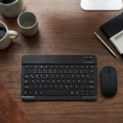 Mey İthalat® Wireless Klavye Mouse Seti Bluetooth Bağlantılı İnce Tasarım Sessiz Kullanım