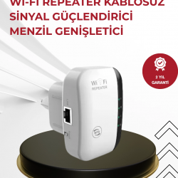 Mey İthalat® Wireless-N 300 Mbps WiFi Booster – Modem Router AP Sinyal Amplifikatör
