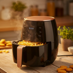 Mey İthalat® Yağsız Kızartma Makinesi 6 Litre Hazne ve Hassas Isı Kontrolü