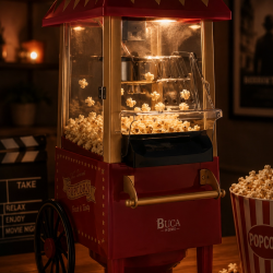 Mey İthalat® Yağsız Mısır Patlatma Makinesi Sıcak Hava Popcorn Makinesi Nostaljik Tasarım