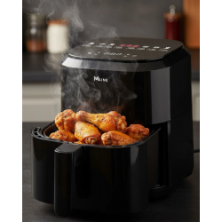 Mey İthalat® Yağsız Pişirme Teknolojili 4L Cam Hazneli Dokunmatik Airfryer 1360W