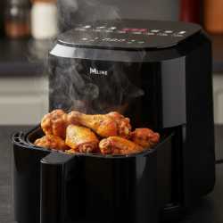 Mey İthalat® Yağsız Pişirme Teknolojili 4L Cam Hazneli Dokunmatik Airfryer 1360W