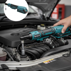 Mey İthalat® Yandan Sıkma Somun İçin Akülü Cırcır Anahtar Dar Alan Uyumlu