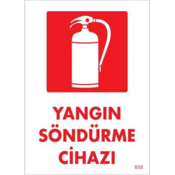 Mey İthalat® Yangın Söndürme Cihazı Uyarı Levhası 25x35 KOD:868