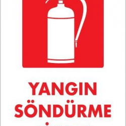 Mey İthalat® Yangın Söndürme Cihazı Uyarı Levhası 25x35 KOD:868