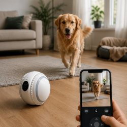 Mey İthalat® Yapay Zekalı Akıllı Takip Kamerası WiFi Bebek ve Evcil Hayvan İzleme