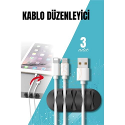 Mey İthalat®  Yapışkanlı Kablo Düzenleyici Klips 3 ADET 721161