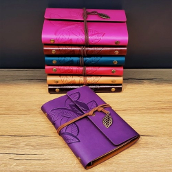 Mey İthalat® Yaprak Desenli Deri Defter