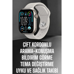 Mey İthalat® Yeni Nesil Akıllı Saat Arama Cevaplama GPS Takibi Adımsayar NFC Özelliği